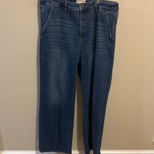 Risen high rise wide leg jeans size 3x